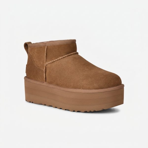 Botki na platformie UGG Classic Ultra Mini Platform Karmelowy damski