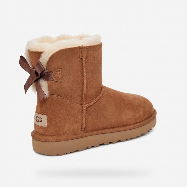 Śniegowce ocieplane UGG Mini Bailey Bow II Brązowy damski